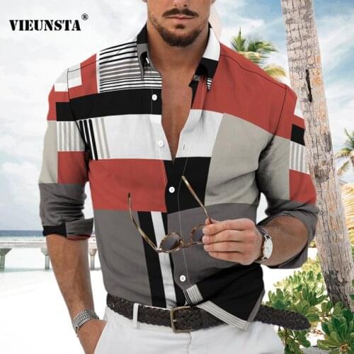 VIEUNSTA Men's Long Shirts