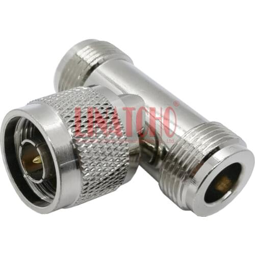 Good Quality Brass N Male to Double N Female Cable Splitter T N Type 2 Way Adapter Connector