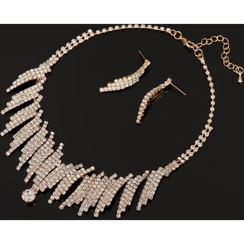 YFJEWE Hot Selling Fashion Jewelry Sets For Women Big Rhinestone Wedding gift Wholesale Necklace & Earrings Set for Party N335