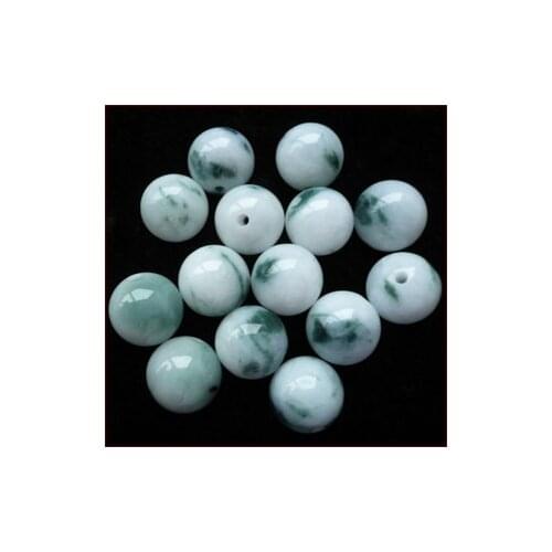 10PC Natural Emerald Jadeite Abacus beads Accessories DIY Bangle Charm Jewellery Fashion Hand-Carved Luck man Amulet Gifts