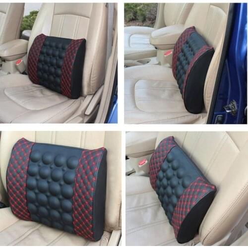 12V/24V Car Electric Massage Lumbar Support Unisex Waist Cushion Massager Corrector Back Posture Relieve Fatigue Waist Pillow