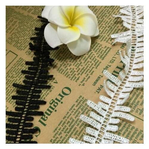 14yards/lot DIY High Quality 4.2cm African Lace Fabric For Sewing Accessories 2016 Edge Style Water Soluble Embroidery Lace Trim