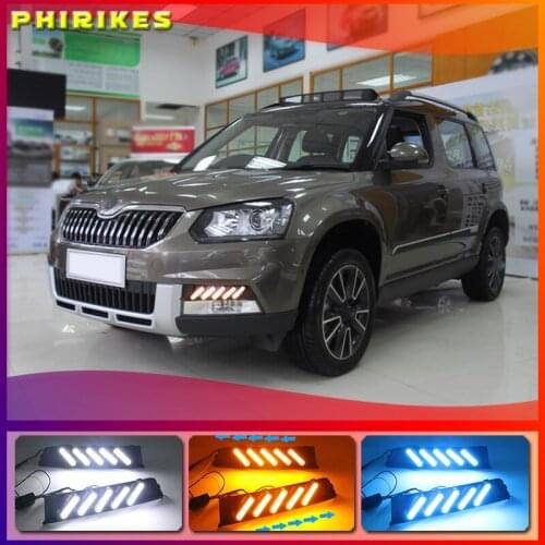 2Pcs For Skoda Yeti 2014-2017 LED Daytime Running Turning Signal Light DRL Fog Lamp Brake light Lamp