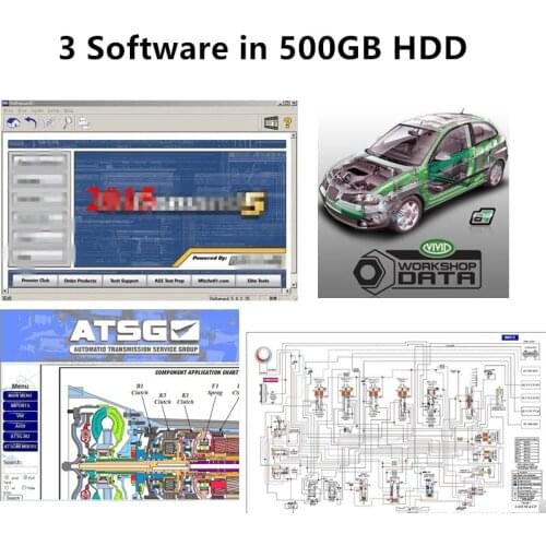 2021 Hot Sale Mit//chell On de-mend OD5 2015 Vivid Workshop 10.2 ATSG 2017 in 500GB HDD Auto Repair Software For Wiring Diagrams