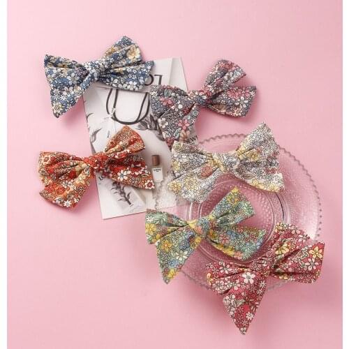 36pc/lot Hair Accessories Headbands Boho Style Floral Prints Bows Nylon Headband or Hair Clips for Girls Newborn Baby Headwear