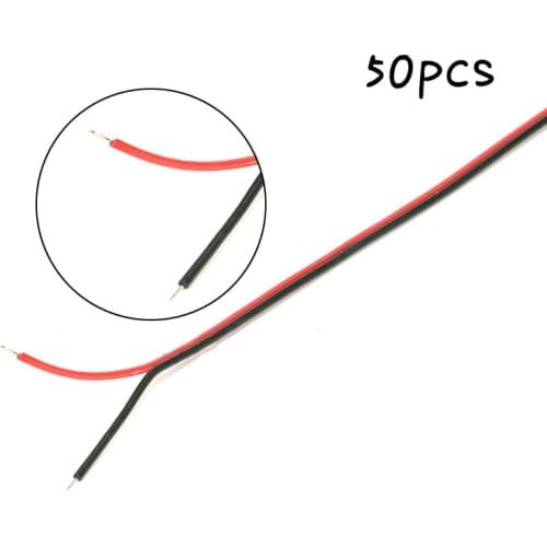50 per pack, red and black 2P electronic solder wire, 26AWG, 80mm, length 150MM, LED wire connection, for DIY