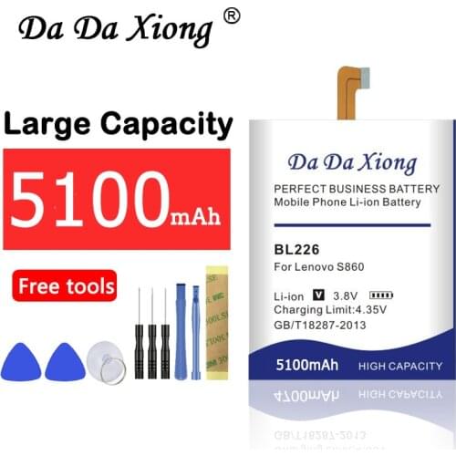 5100mAh BL226 Battery for Lenovo S860 Mobile phone replacement battery