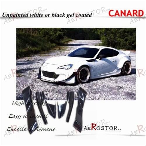 6PCS FIBER GLASS FRP DAI. EXCLUSIVE FRONT & REAR BUMPER &SIDE SKIRT CANARD FOR 13- FT86 GT86 FRS BRZ