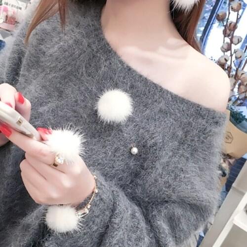New Charms Pearl Brooch Pins Women Fur Pompom Ball Piercing Lapel Brooches Fashion Women Plush Pearl Pin Collar Jewelry Gift