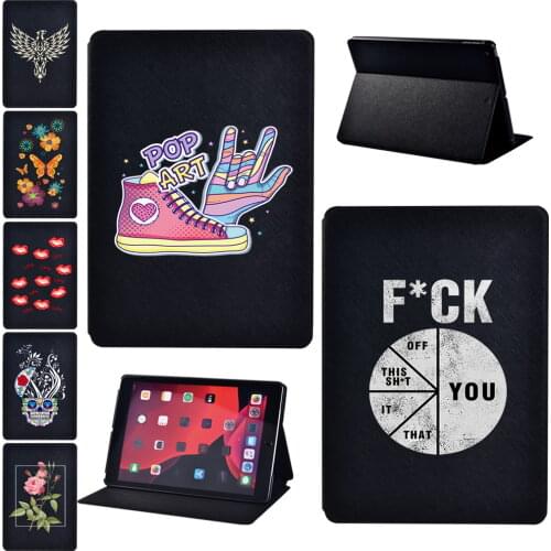 For Apple IPad 2/3/4 /IPad 2020 8th /2019 7th 10.2" /IPad Mini 1/2/3/4/5 /IPad 5th /6th Gen Pu Leather Print Pattern Tablet Case