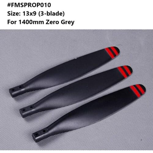 FMS 1400mm 1.4m Zero Fighter Grey Propeller 13x9 inch 3 blade FMSPROP010 RC Airplane Model Hobby Plane Aircraft Spare Parts
