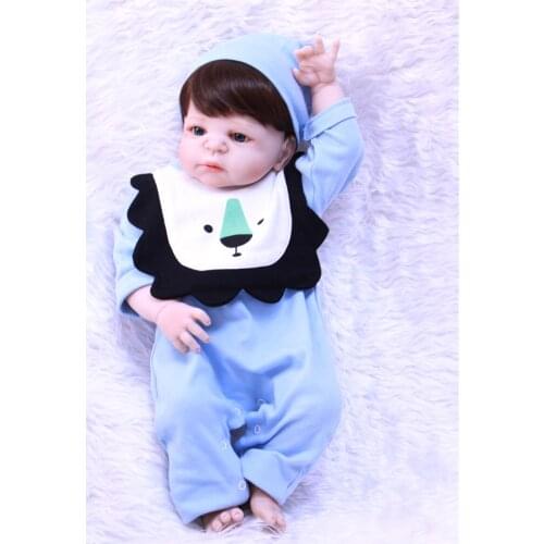 Boy girl reborn babies dolls 22"55cm real full silicone reborn baby dolls newborn bebes girl reborn bonecas child gift toys