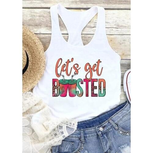 Lets Get Boosted Drink Leopard Loose Racerback Vest Women summer beach tees soft sex tank tops tumblr casual styles tees
