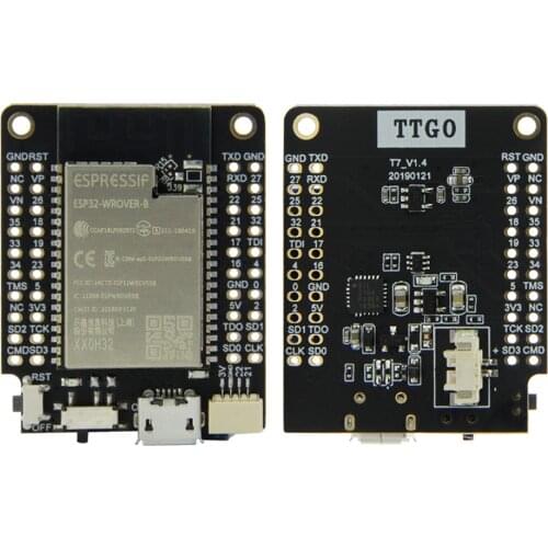 LILYGO® TTGO T7 V1.5 Mini32 ESP32-WROVER-B PSRAM Wi-Fi Bluetooth Module Flash 4MB / PSRAM 8MB Development Board
