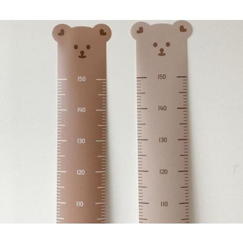 Cartoon Bear Longneck Dragon Wall Decoration Height Measure Wall Sticker for Kids Rooms Growth Chart Decor Kids Room Stickers