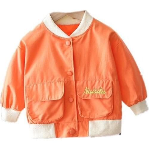 New Boys Girls Jacket Infant Spring Autumn Cotton Coat Kids Fashion Casual Sport Clothing Toddler Clothes Childrens Garment
