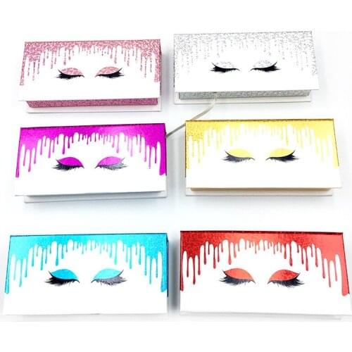 Wholesale False Eyelash Packaging Box Lash Package Rectangle Boxes Custom Faux 25mm Mink Lashes Magnetic Eyelashes Makeup Cases