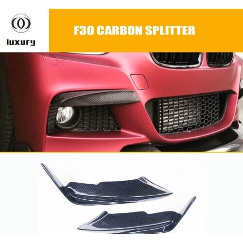 F30 Carbon Fiber Front Bumper Upper Side Splitter Apron for BMW F30 320i 328i 330i 335i 320d 325d 330d 335d with M Package 12-18