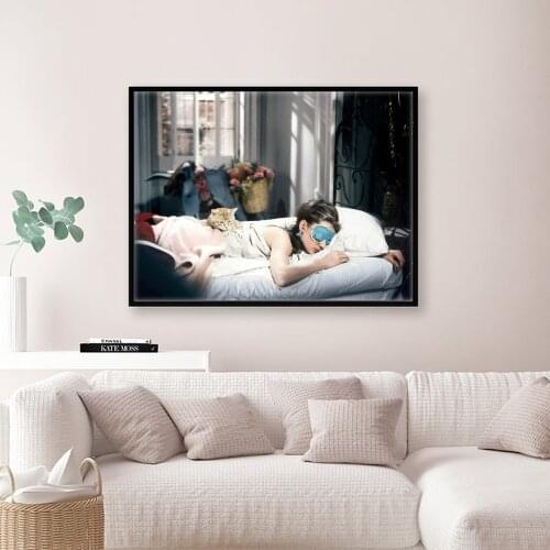 Audrey Hepburn Breakfast Posters and Prints Fashion Wall Art Canvas Painting Vogue Vintage Pictures Salon Home Room Decoration