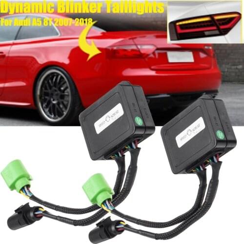 1 Pair Semi Dynamic Blinker Turn Signal Lights Indicator Tail Light Module Controller LED Taillights For Audi A5 8T 2007-2018