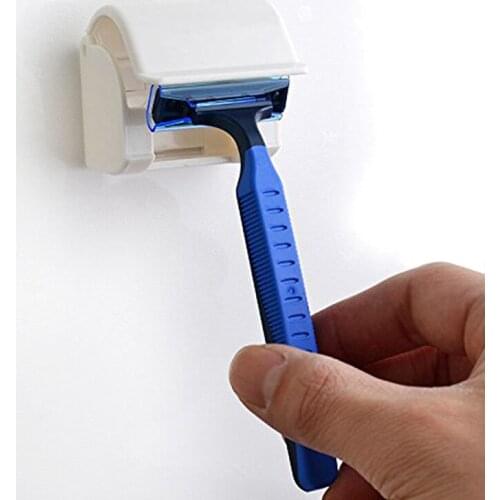 Dustproof Shaver Holders Box Plastic Suction Cup Men Razor Shaver Hanger Holder Rack Storage Mount Wall Bathroom Accessory