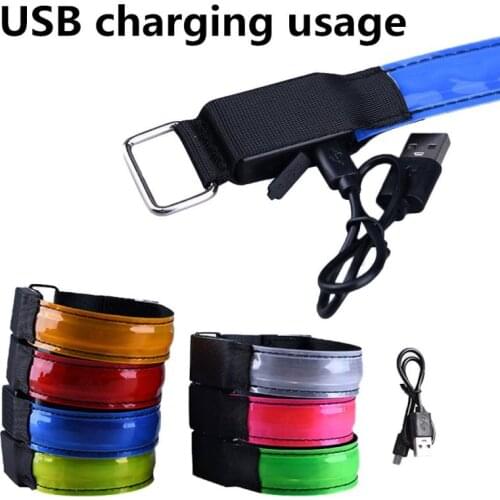 Outdoor Sports Bracelet LED Night Run Light Bracelet Glowing Running Arm With Safety Reflective Warning Light Flashing Belt