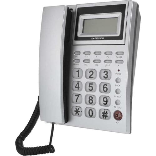 Desk Large Button Telephone Single Wired Corded Phone for Home Office telefon Desk Phone DTMF/FSK dual system caller ID Display