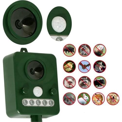 45MA (HZ) Solar Powered Ultrasonic Outdoor Pest Animal Repeller Activated Repellent Pest Animal Control Rodent Garden supplies
