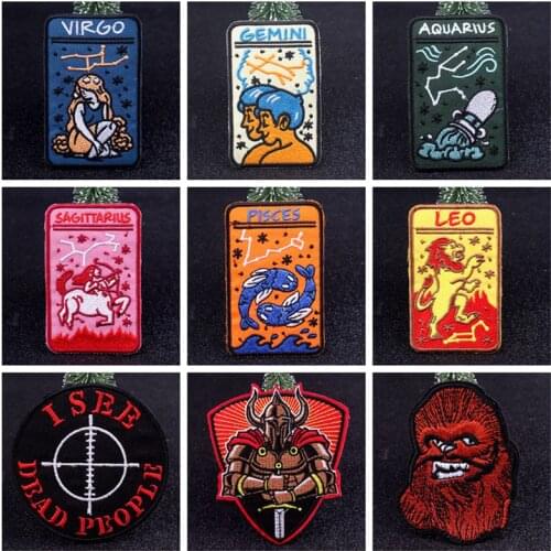 Rainbow Badges Constellation Patch Sew/Iron On Patches For Clothing Embroidered Patches On Clothes Letter Patch Clothes Stickers