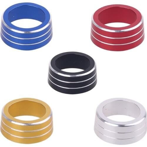 1pc Anodized Aluminum AC Climate Control and Radio Volume Knob Ring for Jetta15-18 Knob Decorative Ring