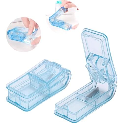 1Pcs Travel Pill Cutter Medicine Box Pill Cutting Splitter Drugs Tablet Cutter Divider Storage Case Pill Cases & Splitter