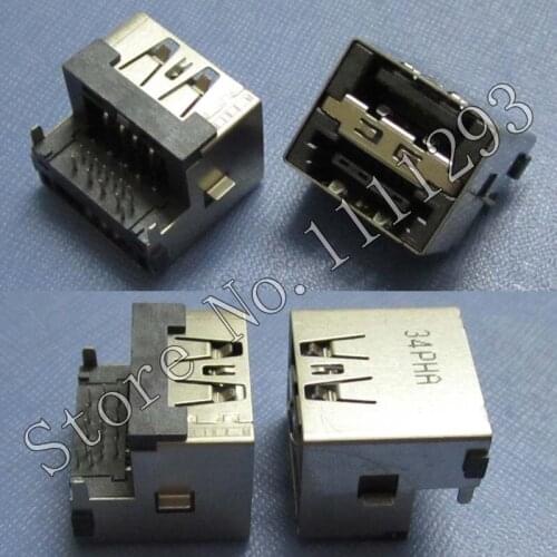10pcs/lot eSATA / USB Jack Socket Connector for Dell Precision M6400 etc USB2.0 port 17-pin