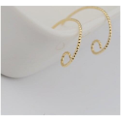10Pcs/Lot KC Gold Ear Wire Hoops Earrings For DIY Jewelry Making Supplies