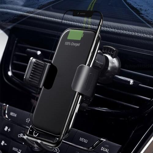 15W Fast Charging Car Phone Holder Mobile Bracket Infrared Sensing Automatic Clamping Wireless Charging Car Holder Phone Stand