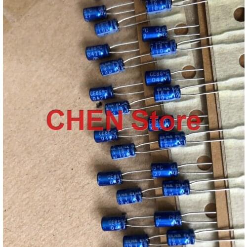 20PCS/50PCS ELNA blue robe 10uf 16v RC2 16V10UF 4X7MM audio electrolytic capacitor 10uF/16V Ultra small volume