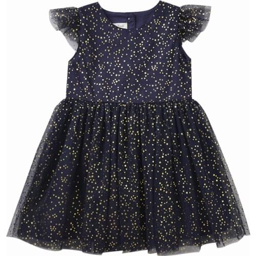 2020 Short Sleeve Double Layer Gril Dresses New Style Summer 100% Cotton-lined Mesh Girl Dress for Children 2-8Y