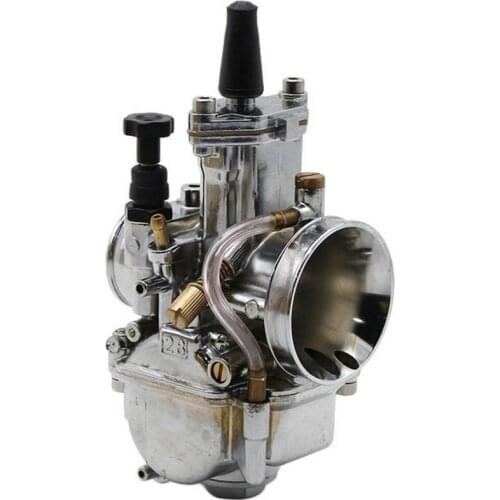 28mm Power Jet Carburetor Carb for GY6 OKO PWK 28 - Fits Engine Dirt Bike Racing UTV ATV Scooter - Chrome