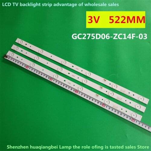3set=9pcs 6leds LED Backlight strip GC275D06-ZC14F-03 303GC275031 for 28PHF2056/T3