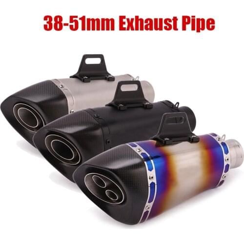 38-51MM Exhaust System Muffler Tips Modified Tail Pipe 300MM Slip On Universal Motorcycle Dirt Street Bike ATV