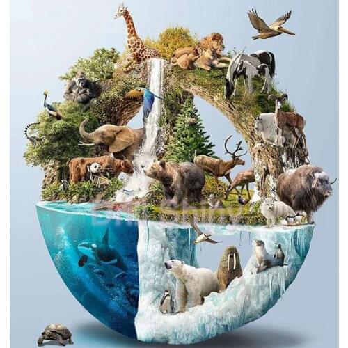 5D DIY diamond embroidery Elephant Whale Polar Bear diamond painting rhinestone needlework diamond mosaic Home decor Gifts