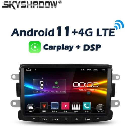 Carplay DSP IPS Android 10.0 32GB 64GB Car DVD Player GPS Map WIFI Bluetooth RDS Radio For Dacia Renault Duster Logan Sandero