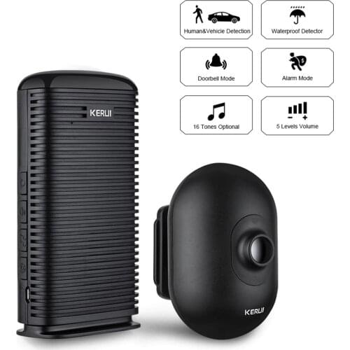 KERUI DW9 Wireless Security Alarm Waterproof PIR Motion Sensor Detector Driveway Garage burglar Alarm System