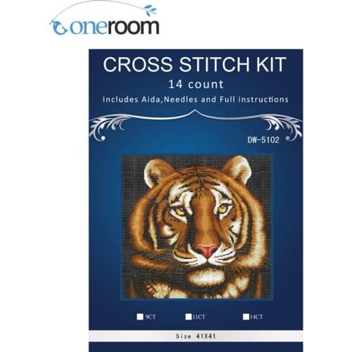 DW-5102 Big Tiger Similar DMC threads Handmade Counted Cross Stitch Needlework Set Embroidery Kit Home Decoration
