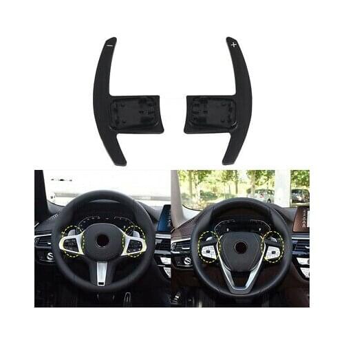 2* Black Aluminum Alloy DSG Paddle Shifters Extensions For BMW X3 G01 2018-2020