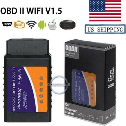 WIFI V1.5 OBD2 ELM 327 Diagnostic Tools Car Interface OBD2 Scanner code reader For IOS