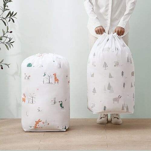 Home Large Organizer Storage Bag Clothes Packaging Toy Packing Bag Quilt Closet Clothing Luggage Bag For Pillow Blanket Bedding
