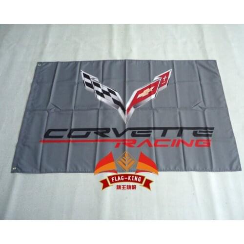CORVETTE Flag 3ftx5ft Banner 100D Polyester Flag metal Grommets 90x150cm