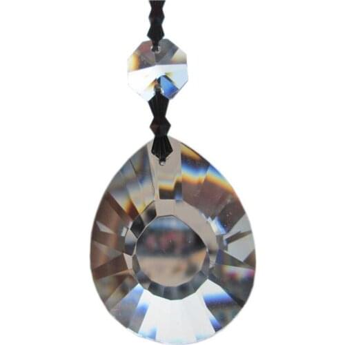 Garland 10 Transparent Chandelier gorgeous 33% Full Crystal Healing Pendulum Lamp Prisms Hanging Pendants Rainbows 3.7'' M02031