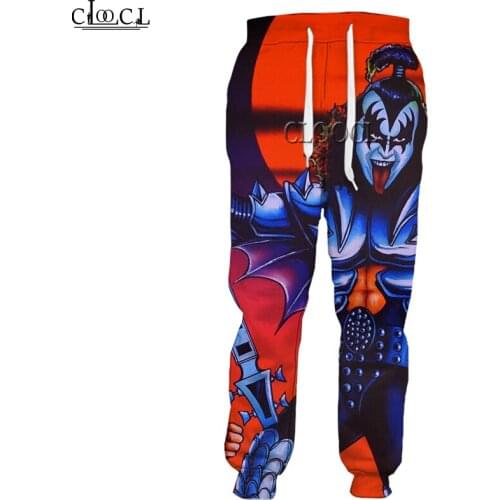 HX Newest Hip Hop Rock Metal Kiss Band Trousers Men Women 3D Print Fashion Casual Sweatpants Harajuku Streetwear Jogging Pants