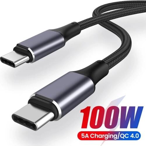 5A 1M USB Type C to USB C Cable for Samsung Galaxy S9 PD 100W Fast Charger Cable for Macbook Support Quick Charge 4.0 USB Cord